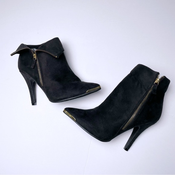 Torrid Black Faux Suede Booties - Picture 1 of 6